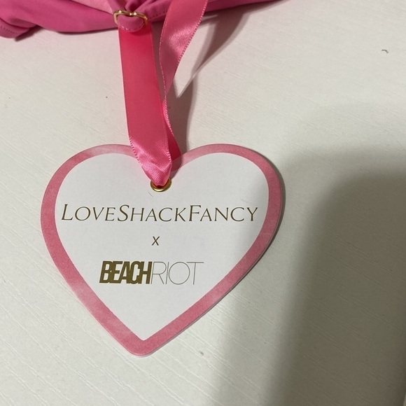 LoveShackFancy x Beach Riot Cheryl Hints Of Hibiscus Floral Zip Swimsuit M - Picture 12 of 12